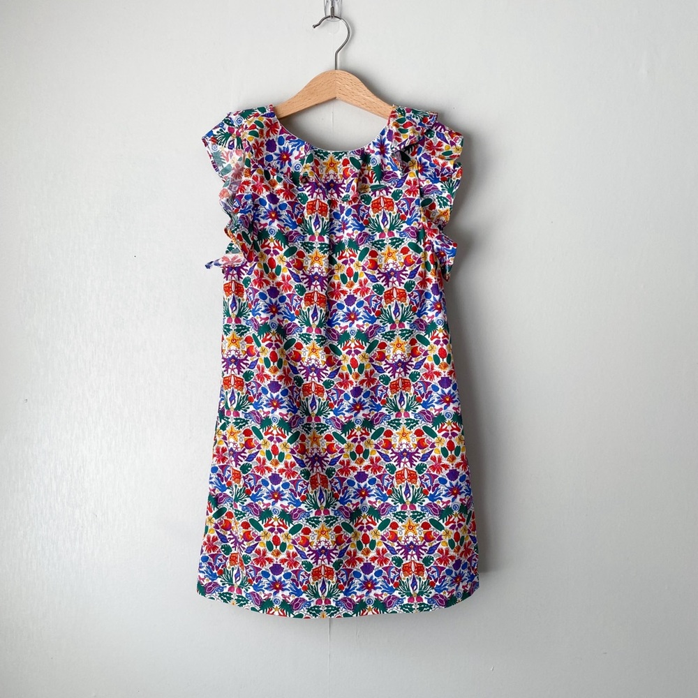 Crewcuts Sea Life Seashells Nautical Print Ruffle Cotton Dress Girls 7